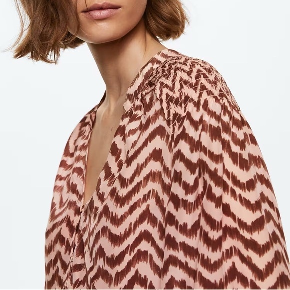 Mango Bicolour Print Blouse - Picture 5 of 15